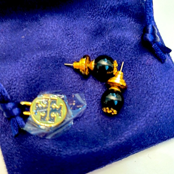 Tory Burch black and gold Studs - Picture 4 of 4